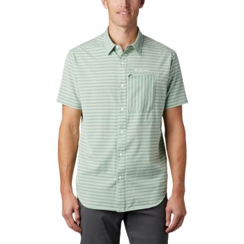 Columbia Muške Košulje - Twisted Creek II Short Sleeve Tall Zelene Prugice | QZBD-86074